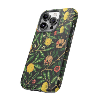 Tough Cases Phone Case, Floral Phone Cover, Tough Phone Protection, Gift for Plant Lovers, Black Background, Eco-Friendly Design