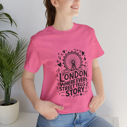 Unisex Jersey Short Sleeve Tee - London's Story Telling Street