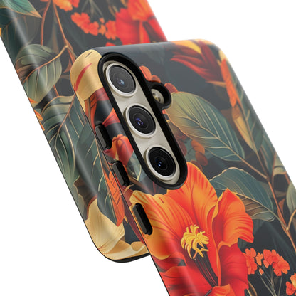 Tough Floral Phone Case | Tropical Vibe, Gift for Nature Lovers, Summer Beach Accessory, Floral Pattern, Trendy Phone Accessories