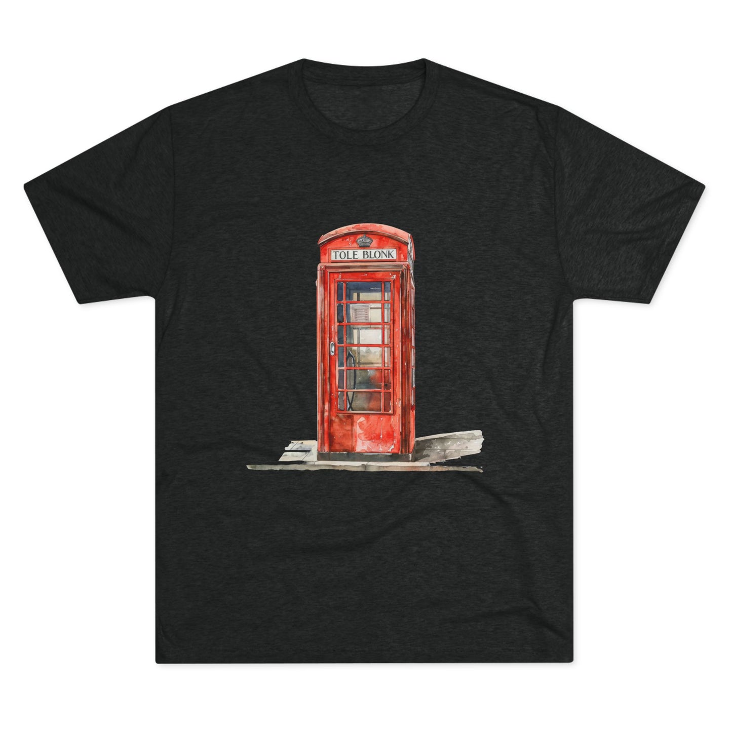 Iconic British Public Telephone - Classic Red Phone Box Unisex Tri-Blend Crew Tee