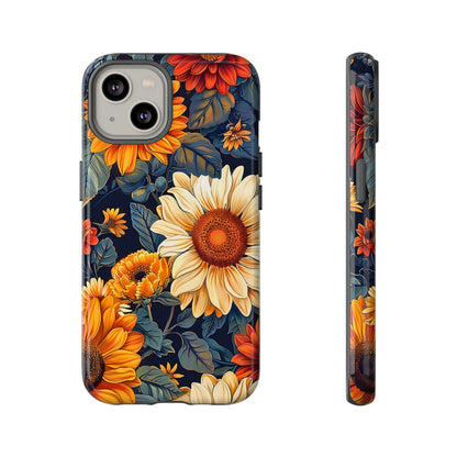 Floral Tough Phone Case | Sunflower Design, iPhone Cover, Protective Case, Gifts for Her, Floral Phone Accessory