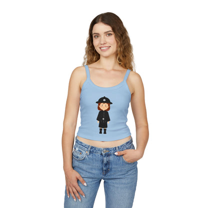 Women's Spaghetti Strap Tank Top - British Soldier - Classic Military Elegance and Honor