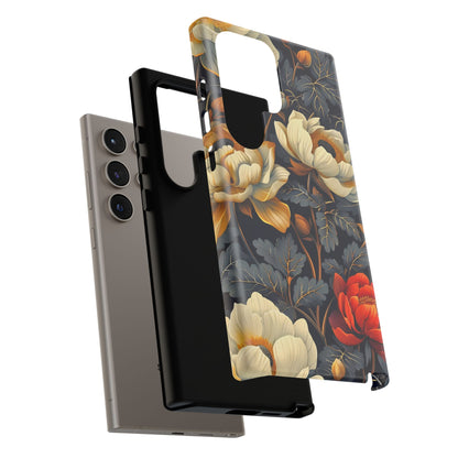Floral Phone Case - Tough Cases, Stylish Mobile Cover, Flower Design, Holiday Gift, Trendy Accessory, Eco-Friendly Case