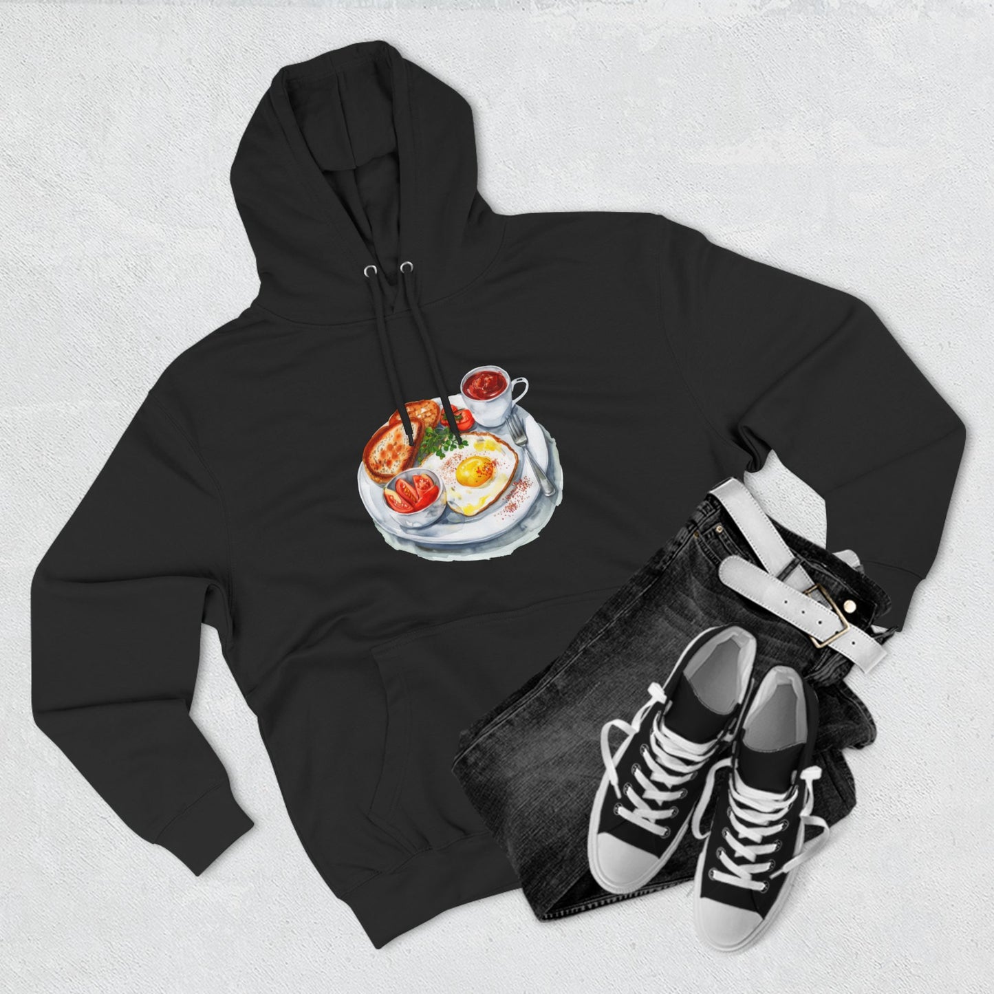 Three-Panel Fleece Hoodie - Dine Like a Monarch - Classic Royal Dishes of Britain