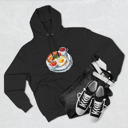 Three-Panel Fleece Hoodie - Dine Like a Monarch - Classic Royal Dishes of Britain