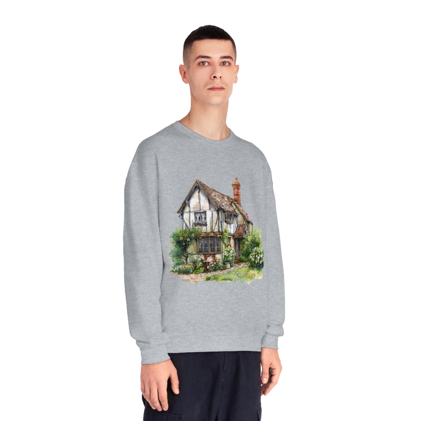 Unisex NuBlend® Crewneck Sweatshirt - British Historic House Classic Architectural Elegance