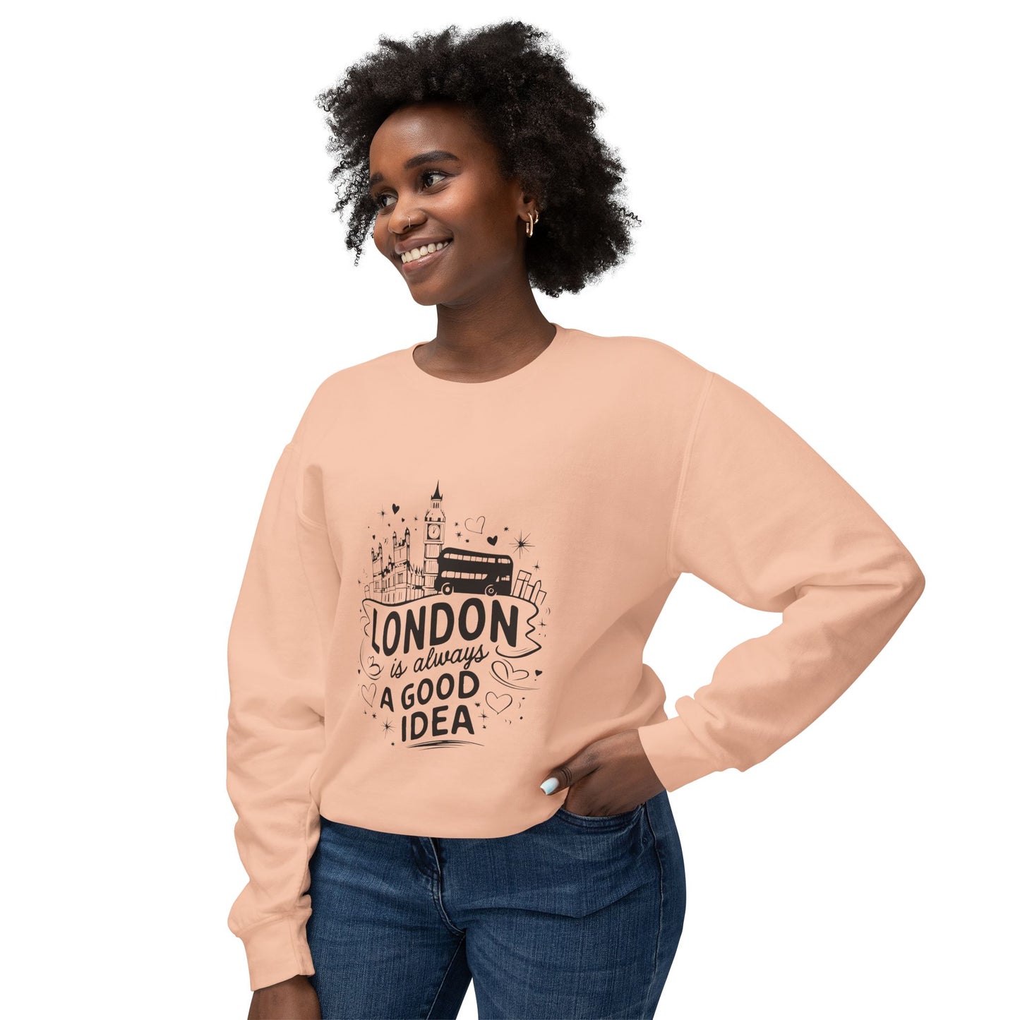 Unisex Lightweight Crewneck Sweatshirt - London is always a good idea