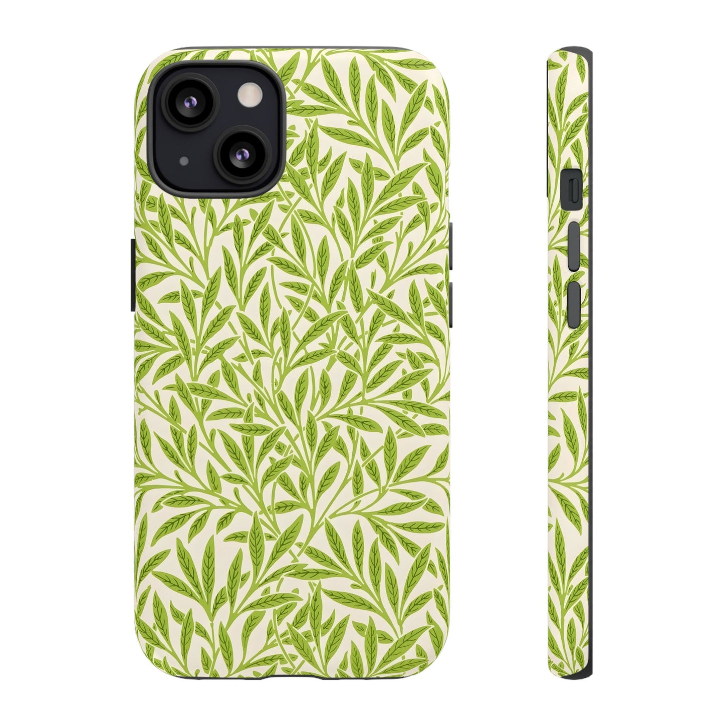 Green Leaf iPhone Case, Tough Cases, Botanical Phone Protection, Eco-Friendly Cover, Nature Lover Gift, Trendy Cell Phone Accessory