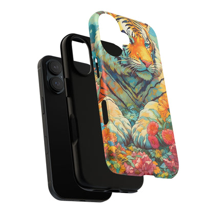Tiger Jungle Phone Case, Colorful Tough Cases, Animal Lover Gift, Nature Phone Cover, Wildlife Decor, Birthday Present