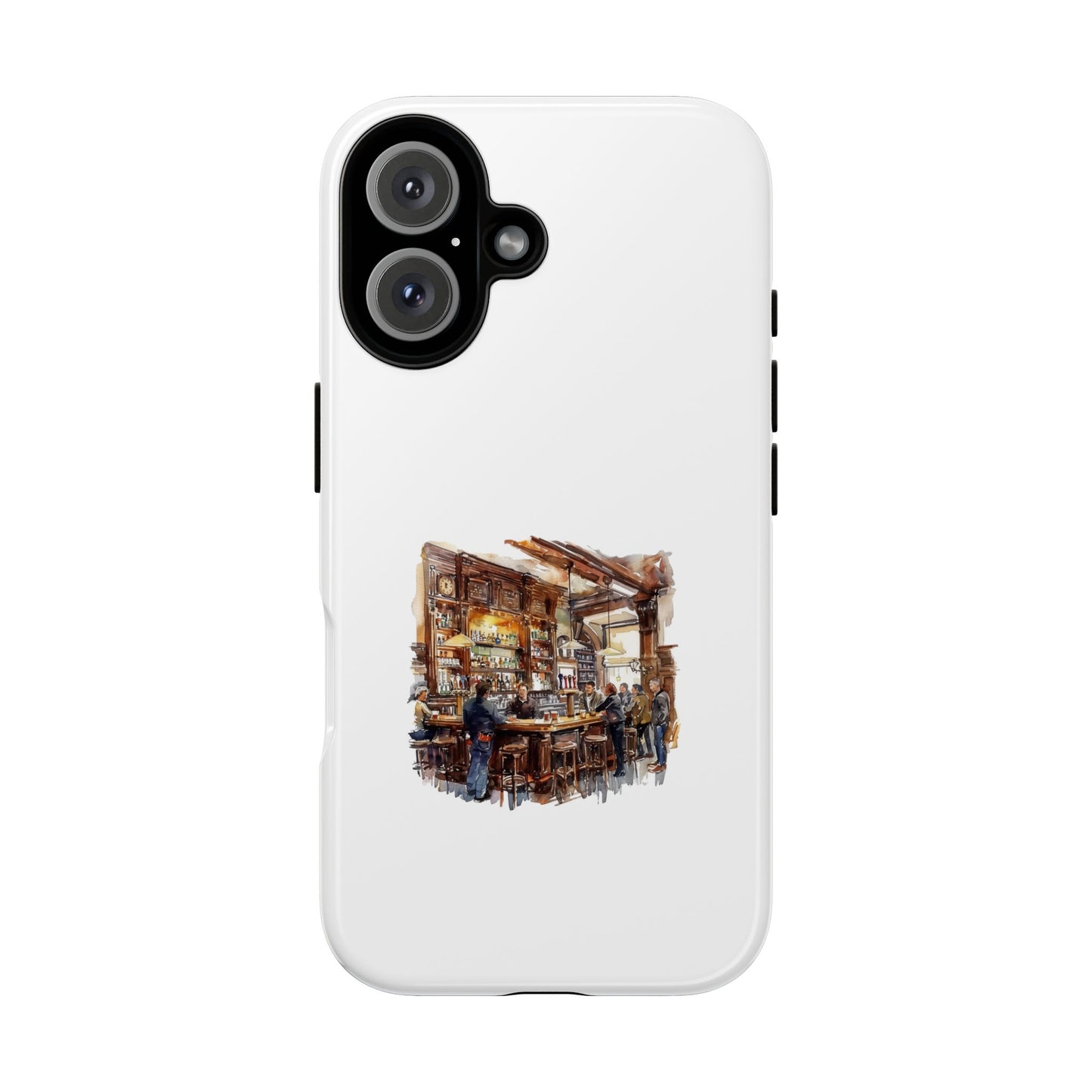 Artistic Phone Case - Cozy Bar Scene Design