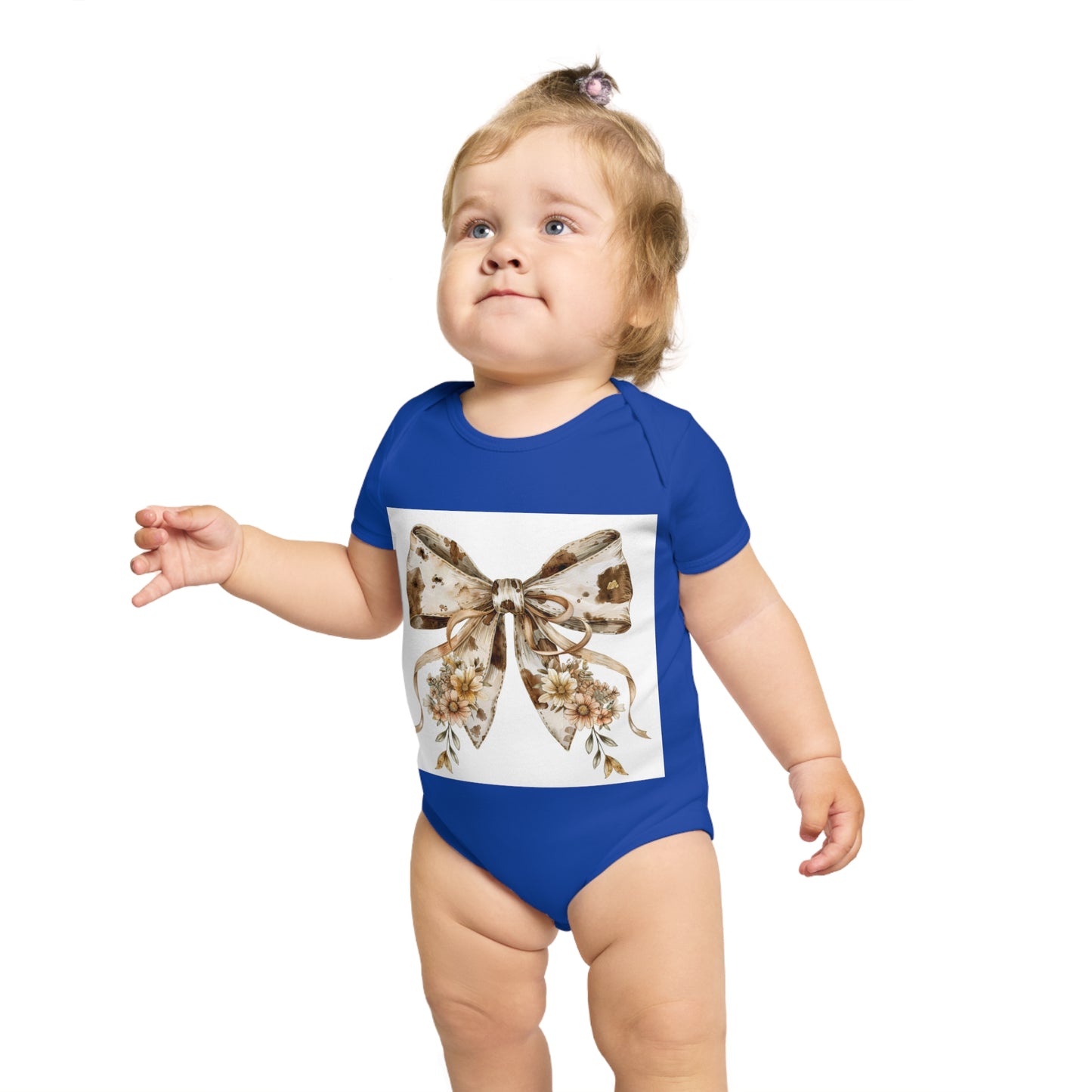 Floral Bow Baby Bodysuit - Cute and Comfortable Newborn Outfit