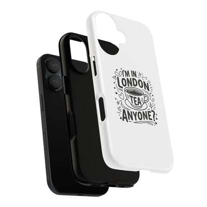 Phone Case with Tea Design, London Souvenir, Travel Accessory, Gift for Tea Lovers, Fun Phone Cover, Unique Mobile Case