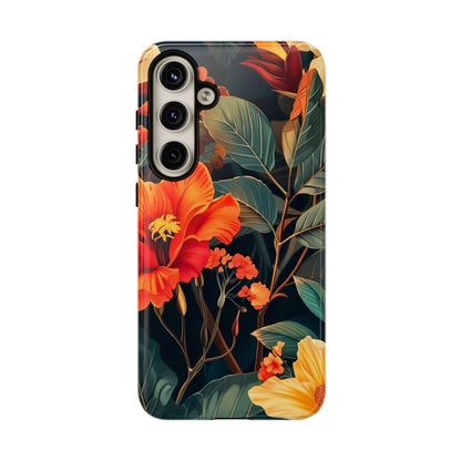 Tough Floral Phone Case | Tropical Vibe, Gift for Nature Lovers, Summer Beach Accessory, Floral Pattern, Trendy Phone Accessories
