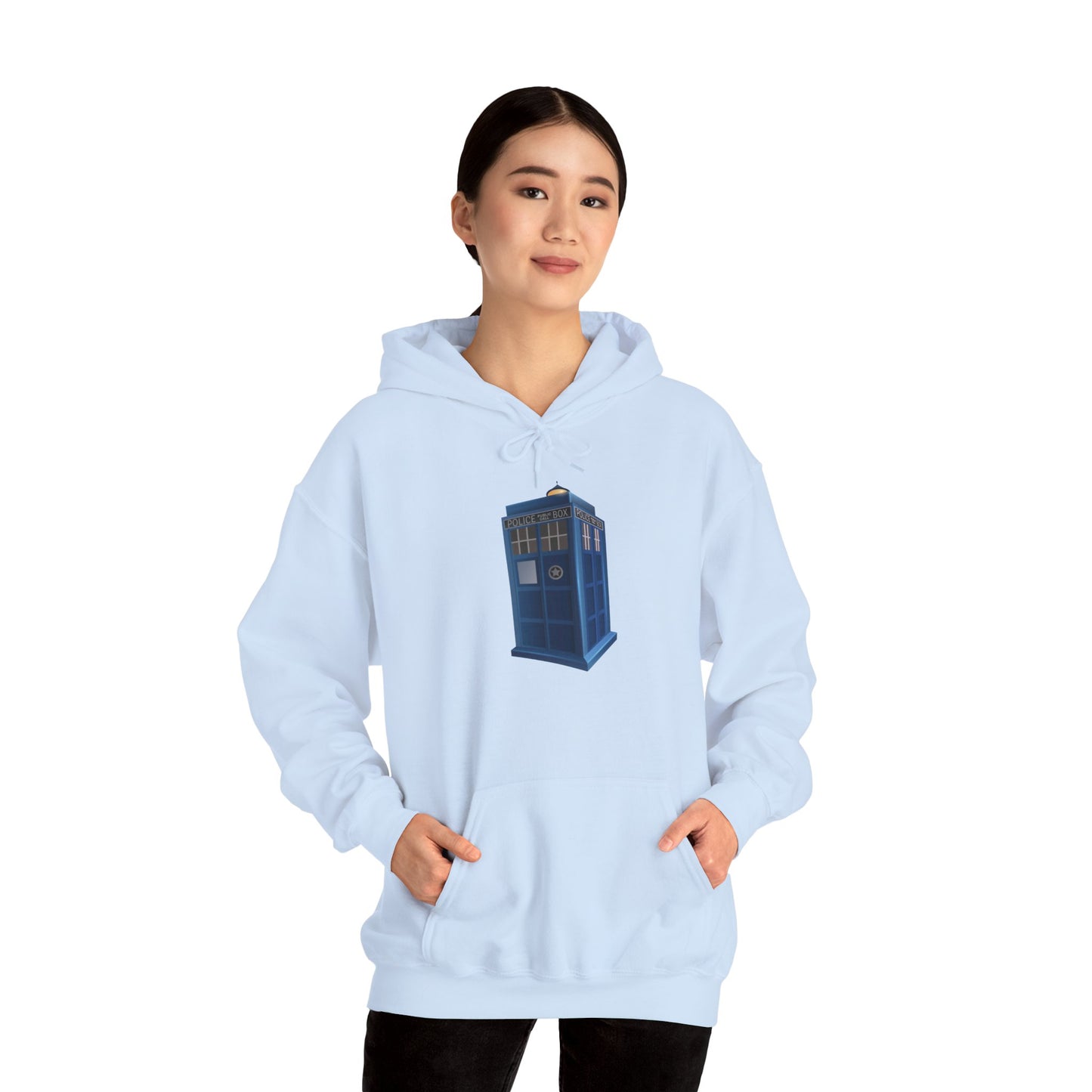 Unisex Heavy Blend™ Hooded Sweatshirt - British Police Public Call Box - Iconic TARDIS