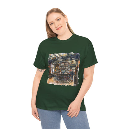 Unisex Heavy Cotton Tee - The Local Spot: - Authentic British Pub Vibes