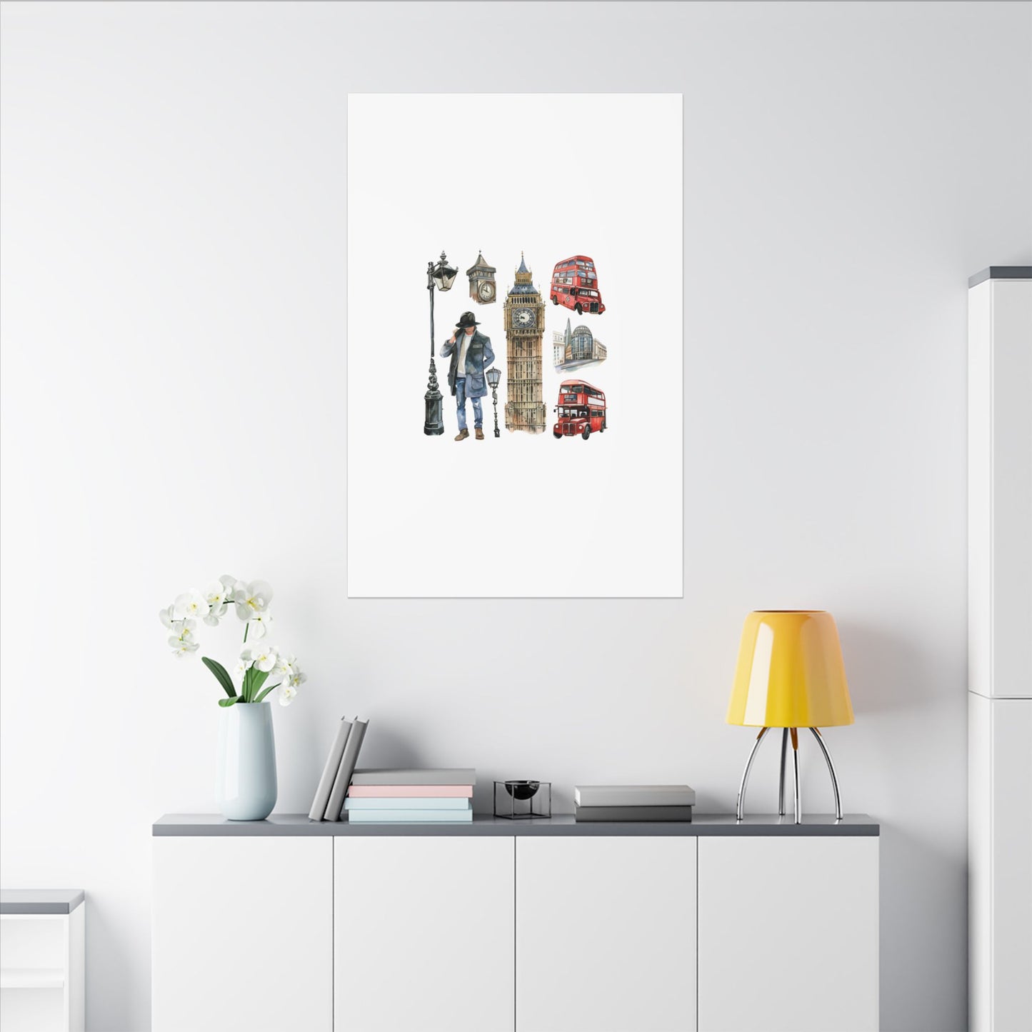 Canvas Art Print, London Skyline, Home Decor, Wall Art, Gift Idea, Travel Memories, Modern Wall Art