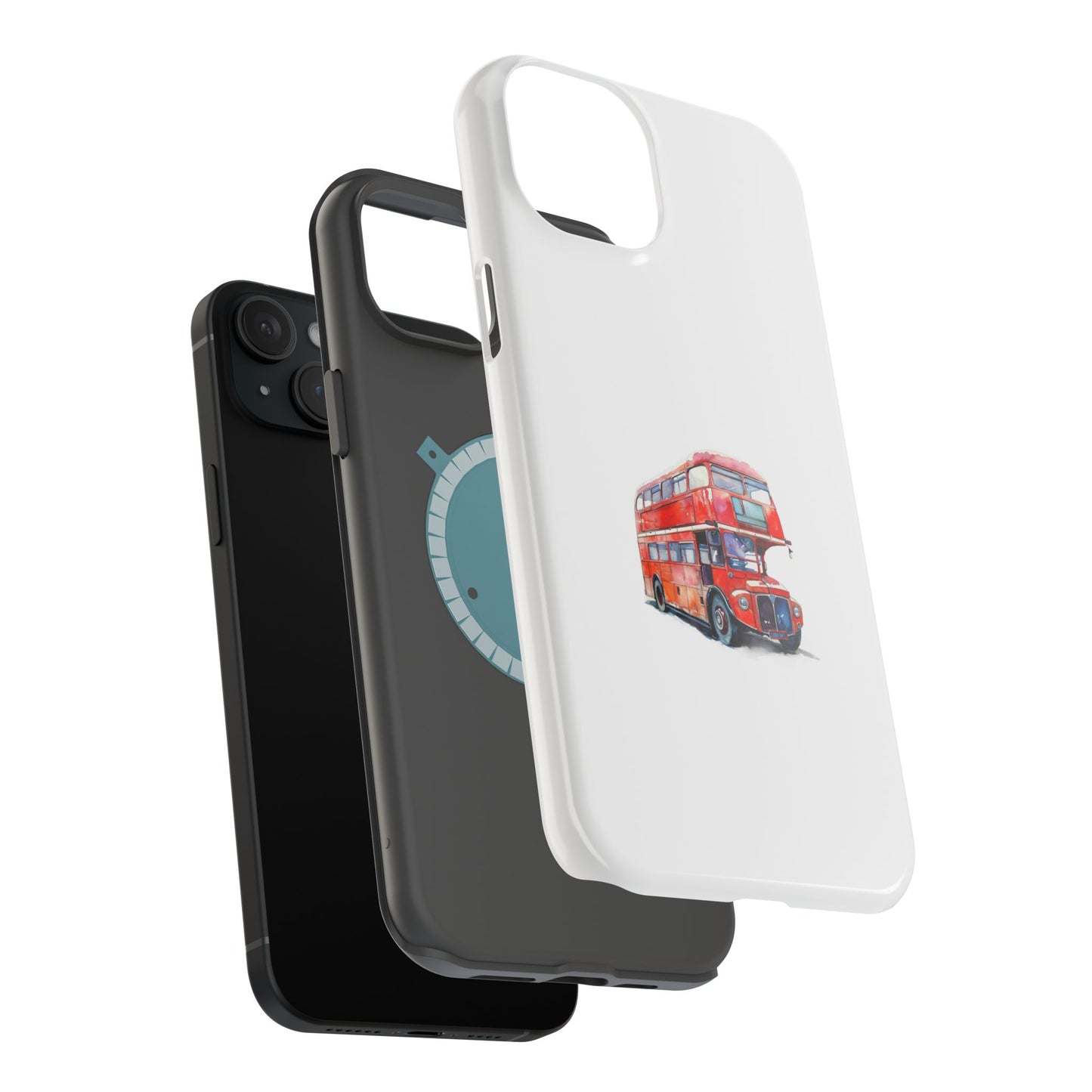 Stylish Magnetic Phone Cases | London Bus Design, Unique Gift for Travelers, Durable Protection, Trendy Accessories, Phone Covers
