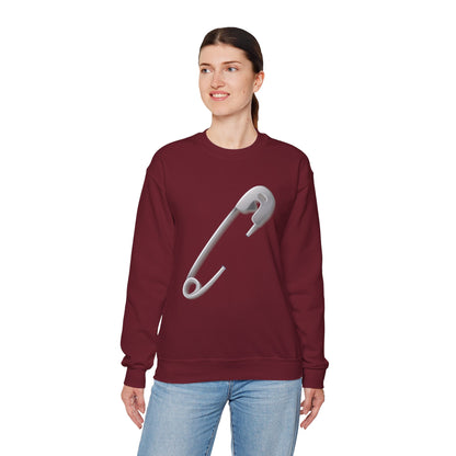 Unisex Heavy Blend™ Crewneck Sweatshirt - Minimalist Safety Pin Design