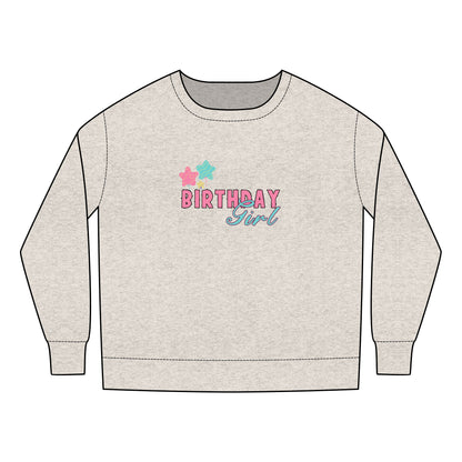 Toddler Sweatshirt - Trendy Birthday Girl Rainbow Animal Print Clipart - Cute & Comfy Celebration Apparel
