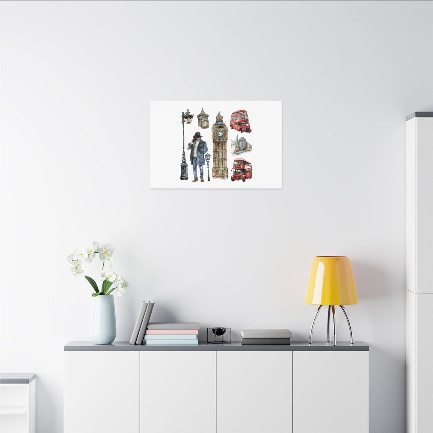 Canvas Art Print, London Skyline, Home Decor, Wall Art, Gift Idea, Travel Memories, Modern Wall Art