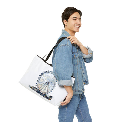 London Eye Weekender Tote Bag, Travel Bag, Beach Tote, Large Capacity, Gift for Travelers, Weekend Getaway Essentials