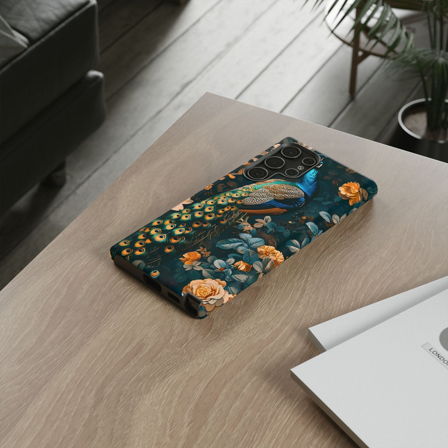 Peacock Phone Case - Elegant Floral Design, Tough Case for Protection, Unique Gift for Nature Lovers, Stylish Accessory, Eco-Friendly