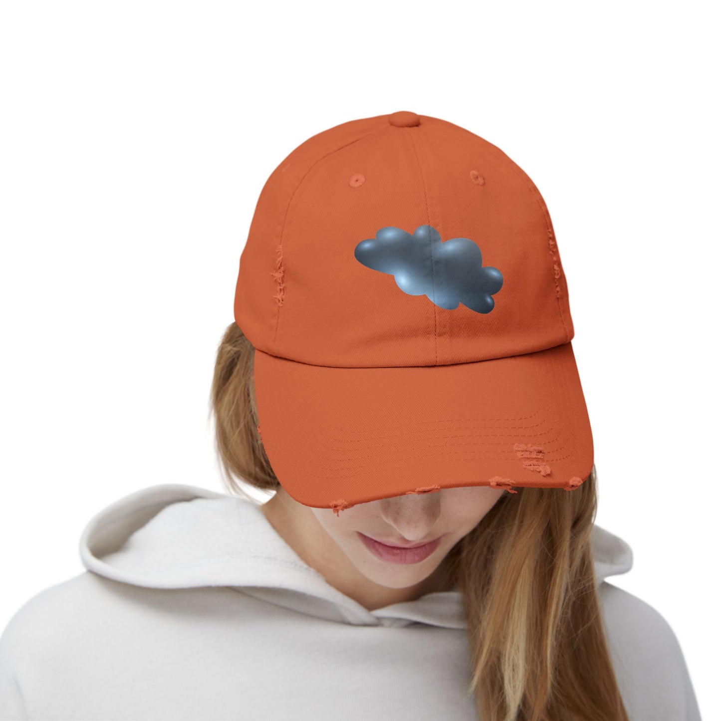 Distressed Cloud Cap - Casual Style for Outdoor Adventures, Gift for Nature Lovers, Trendy Accessories, Summer Fashion, Everyday Wear
