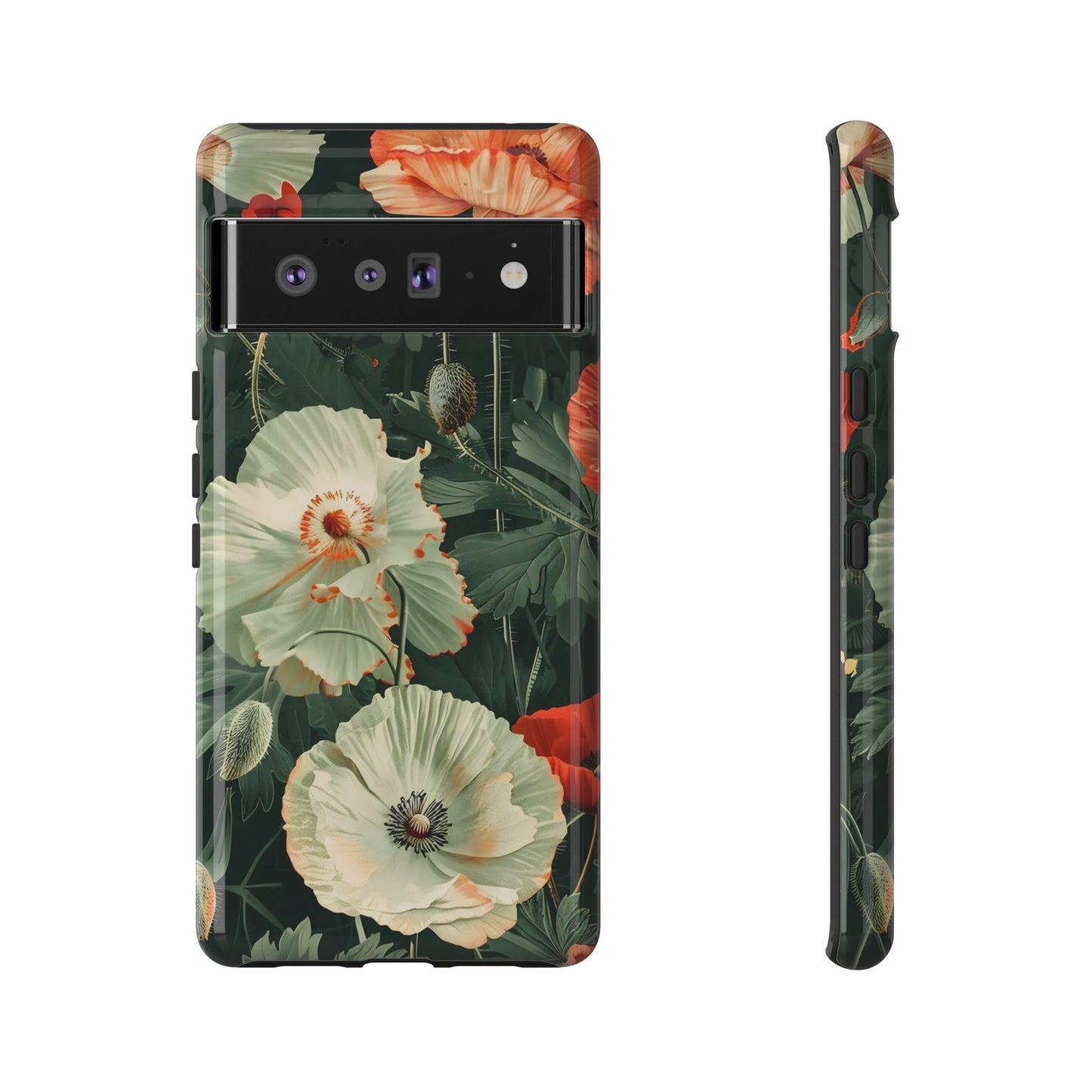 Floral Phone Case - Tough Cases, Botanical Design, Gift for Friends, Trendy Mobile Cover, Personalized Phone Accessory