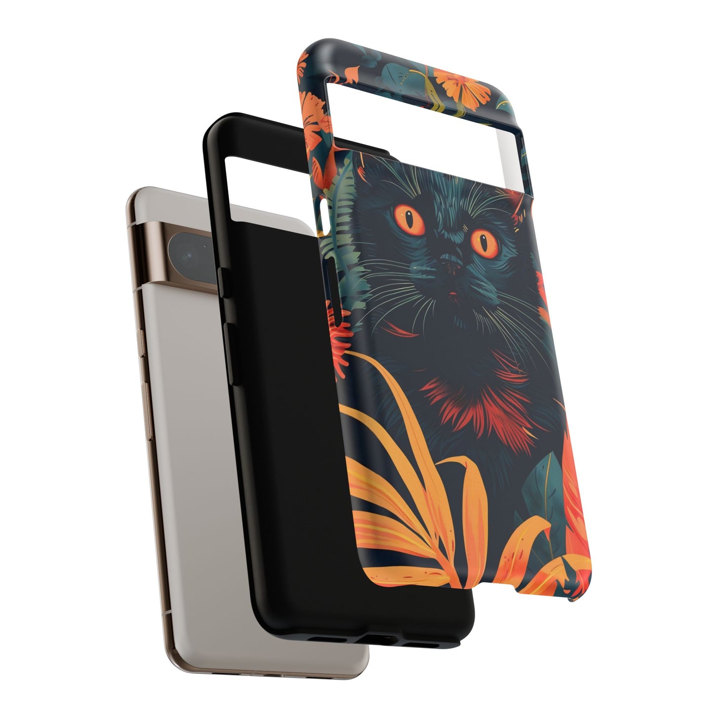 Feline Jungle iPhone Case - Tough and Unique Cat Design, Pet Lover Gift, Animal Phone Accessory, Nature Inspired, Halloween Style