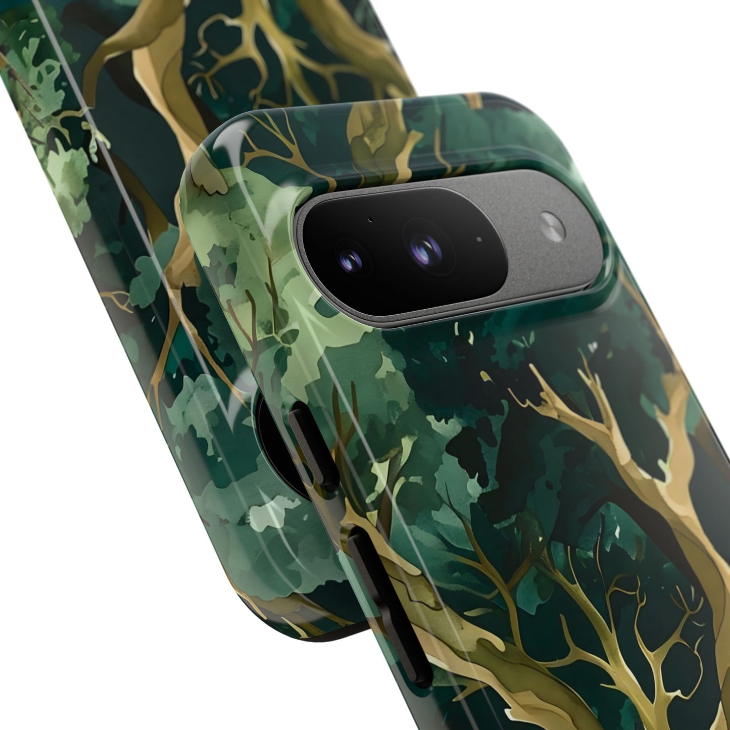 Forest Green Phone Case, Nature-Inspired Tough Cases, Eco-Friendly Gift, Outdoor Lover Accessory, Unique Phone Cover