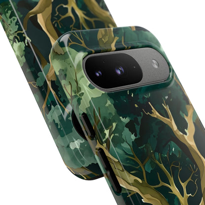 Forest Green Phone Case, Nature-Inspired Tough Cases, Eco-Friendly Gift, Outdoor Lover Accessory, Unique Phone Cover
