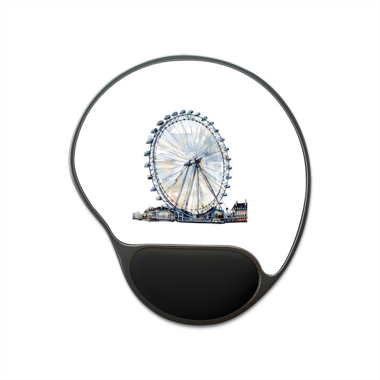 Elegant London Eye Mouse Pad with Wrist Rest | Perfect for Home Office Decor, Gift for Travel Lovers, Work from Home Essentials, Desk [...]