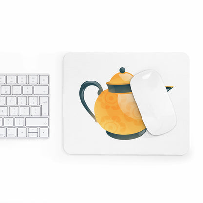 Cheerful Teapot Mouse Pad, Fun Office Accessory, Gift for Tea Lovers, Cute Desk Decor, Personalized Mouse Pad