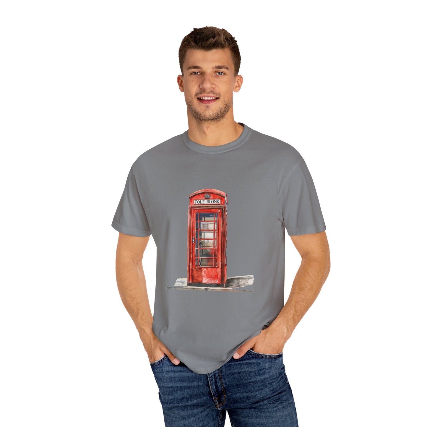 Unisex Garment-Dyed T-shirt - The Famous London Red Bus