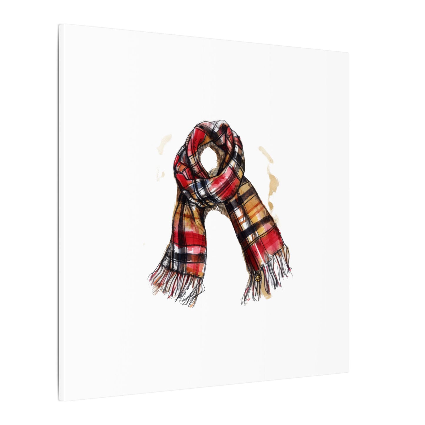 Autumn Scarf Canvas Art Print | Cozy Home Décor, Gift for Fall Lovers, Seasonal Wall Art, Unique Interior Design