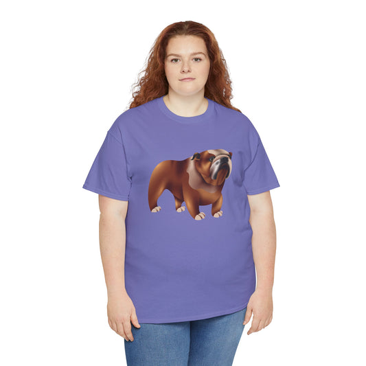 Unisex Heavy Cotton Tee - Adorable British Dog