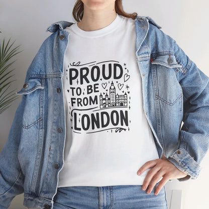 Proud to be from London Watercolor Art Collection Breathable Unisex Cotton T-Shirt