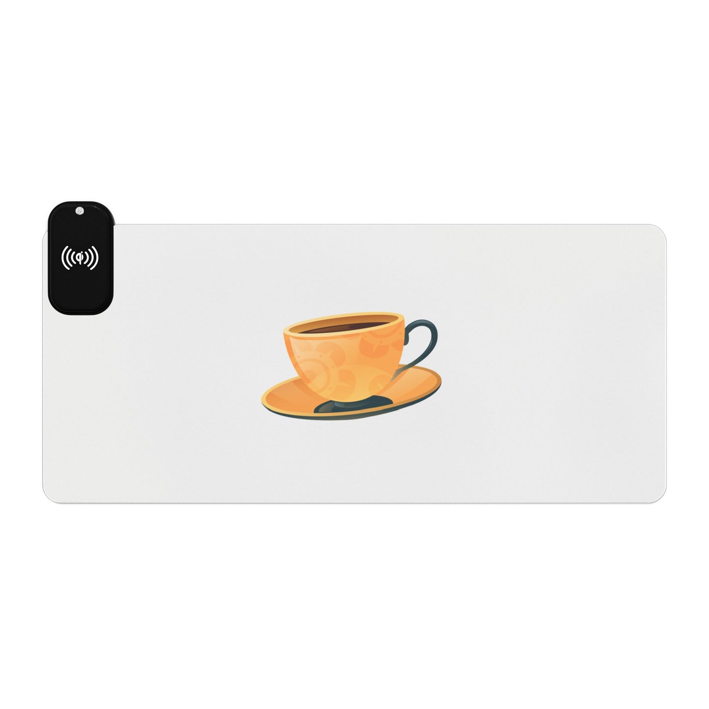 Golden Teacup and Saucer - LED Gaming Mouse Pad with Wireless Charging - Perfect for Gamers, Home Office Decor, and Christmas Gifts, Unique Desk Accessory, [...]