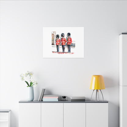 Royal Guards Canvas Print, British Wall Art, Home Decor, Unique Gift, London Culture