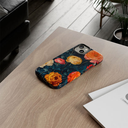 Floral Phone Case - Tough Cases, Stylish Protection, Gift for Flower Lovers, Customizable Cover, Floral Design Mobile Accessory