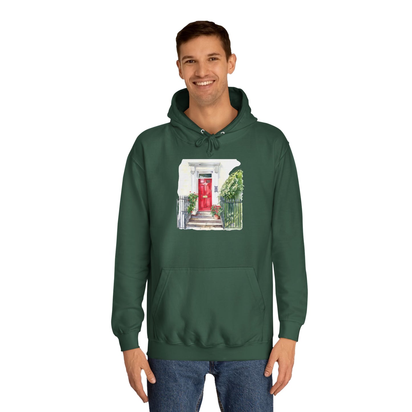 Unisex College Hoodie - British Heritage and Scenic Wonders