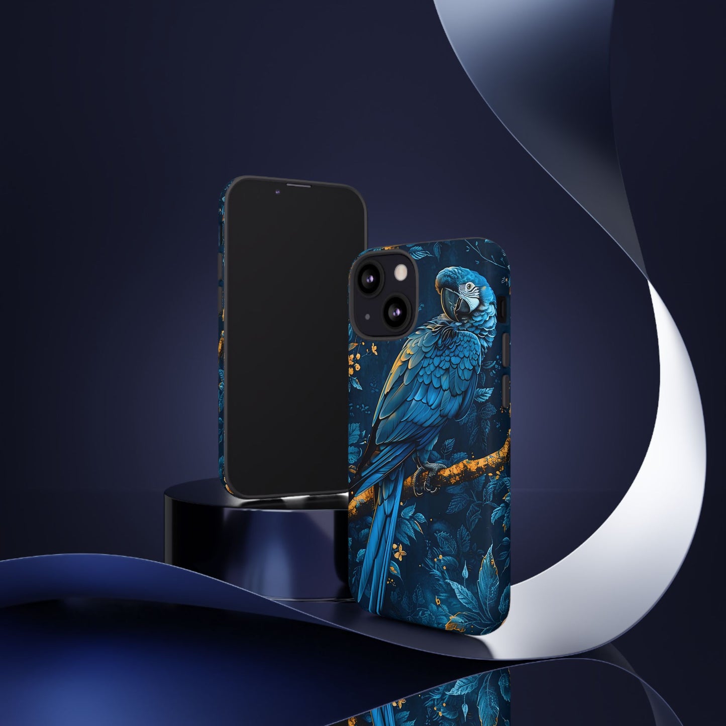 Tough Cases - Vibrant Blue Parrot Phone Case, Tropical Bird Phone Cover, Nature Lover Gift, Eco-Friendly Accessories, Unique Wildlife Decor