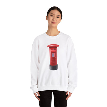 Unisex Heavy Blend™ Crewneck Sweatshirt - Classic UK Royal Mailbox Design - British Postbox Icon