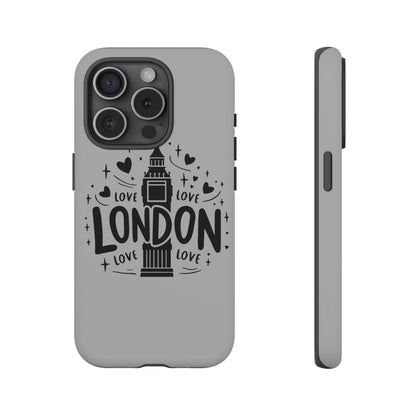 London Love Phone Case, Tough Cases, Stylish Phone Accessories, Unique Gift for Travelers, London Souvenir, Love Design