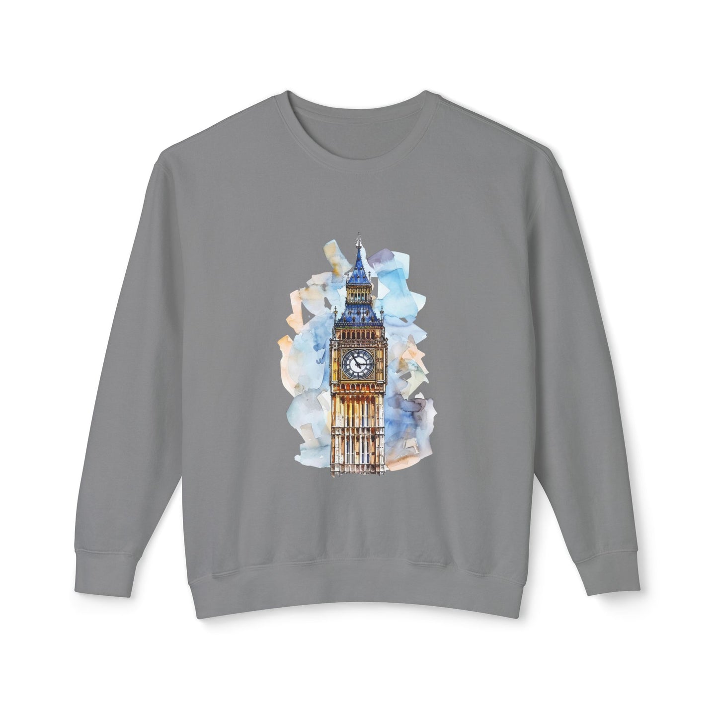 Unisex Lightweight Crewneck Sweatshirt - Iconic Big Ben Clock Tower