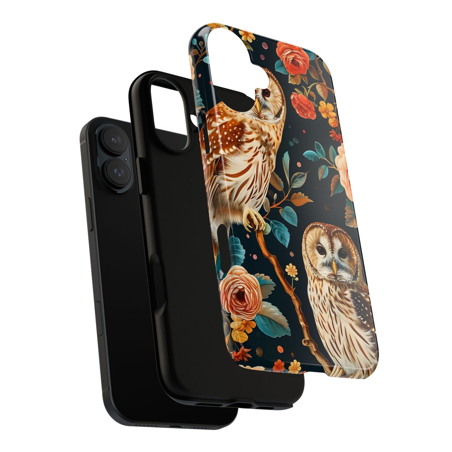 Owl Phone Case with Floral Design, Tough Phone Cover for Nature Lovers, Gift for Bird Enthusiasts, Stylish Protection for Smartphones, [...]