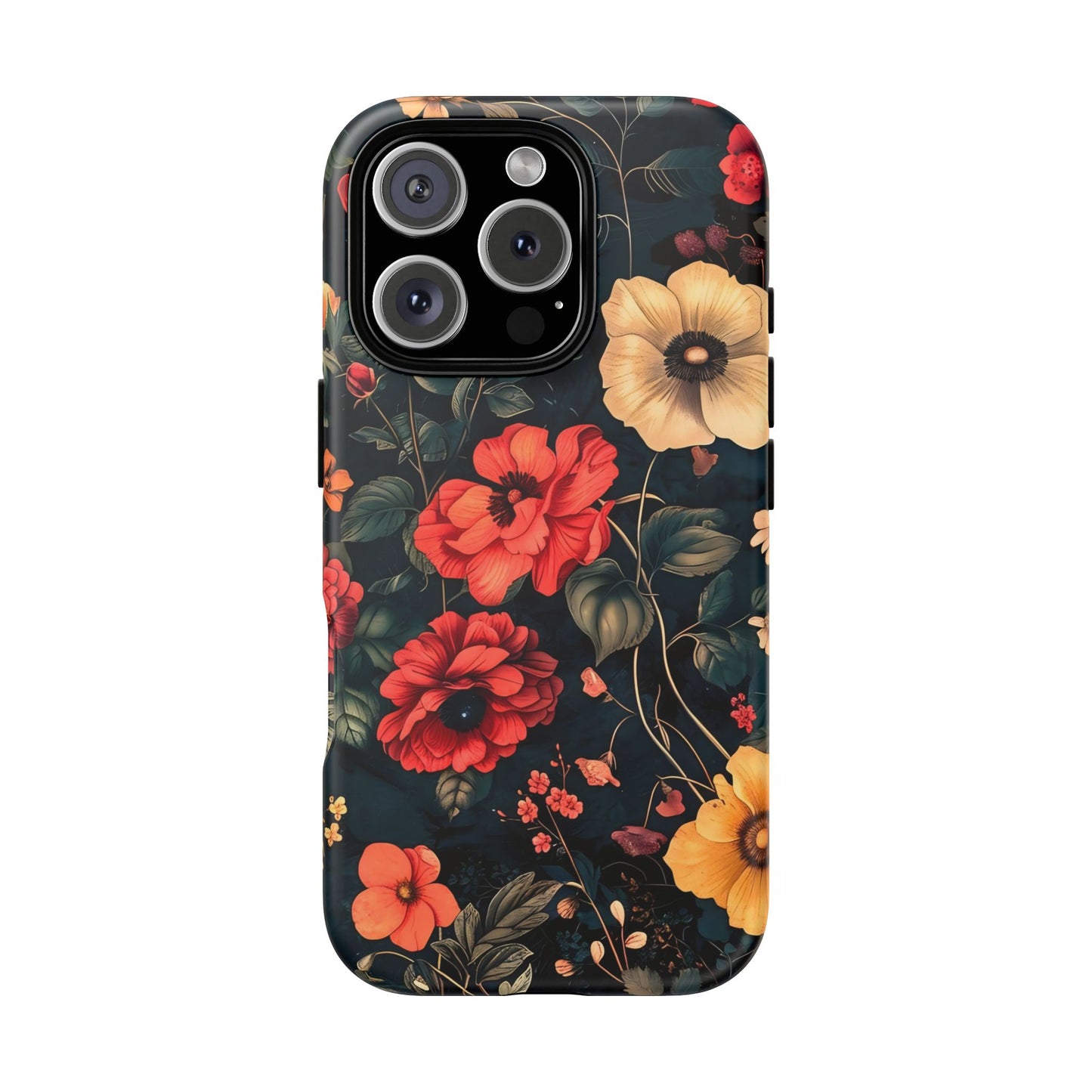 Floral Phone Case, Tough Cases, Flower Motif, Protective Cover, Gift for Her, Floral Design, Spring Accessory