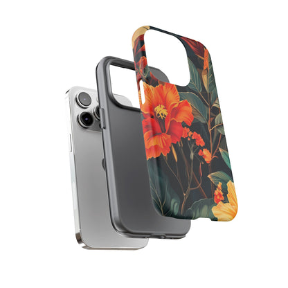 Tough Floral Phone Case | Tropical Vibe, Gift for Nature Lovers, Summer Beach Accessory, Floral Pattern, Trendy Phone Accessories