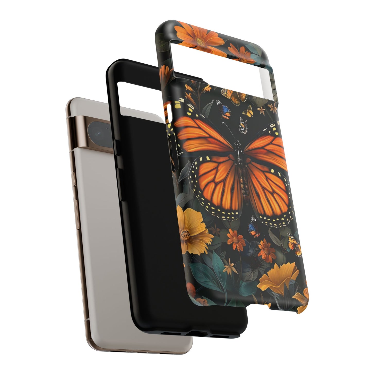 Monarch Butterfly Phone Case, Tough Cases, Nature Lover Gift, Floral Mobile Cover, Eco-Friendly Phone Accessory, Butterfly Design