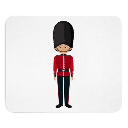 Cute Cartoon Soldier Mouse Pad, UK Decoration, Office Desk Accessory, Fun Gift for Gamers & Students, Royal Guard Design